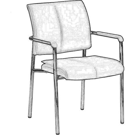 Καρέκλα επισκέπτη Elder Χρώμιο, PU Μαύρο [Ε-00018026] ΕΟ564